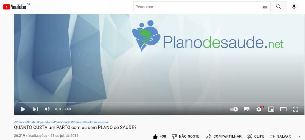 Título e descrição do vídeo