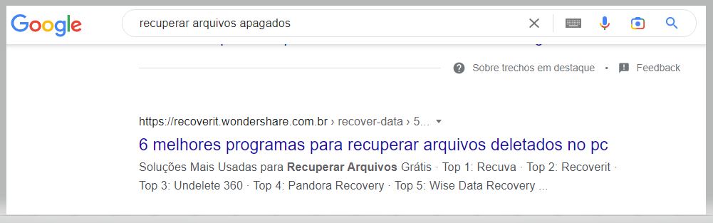position on Google
